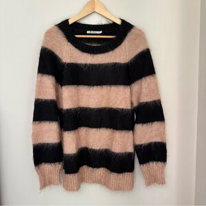 Striped T by Alexander Wang Mohair Sweater, Size M